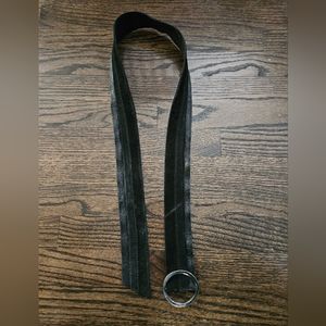 Versus Versace Black Leather and Suede Belt Size XL